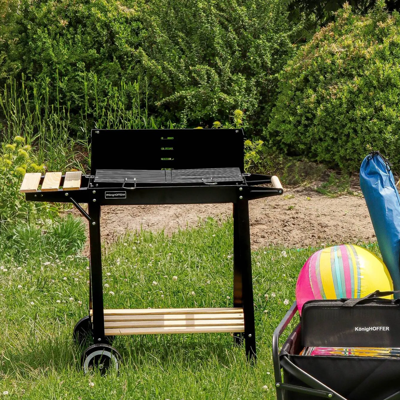 Grill ogrodowy na węgiel Konighoffer 86 x 41 x 80 cm