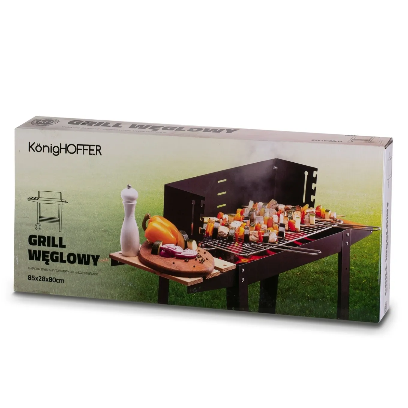 Grill ogrodowy na węgiel Konighoffer 86 x 41 x 80 cm