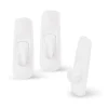 Haczyki samoprzylepne 3 sztuki białe Tadar Quickfix 6 x 2 x 1,7 cm