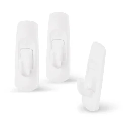 Haczyki samoprzylepne 3 sztuki białe Tadar Quickfix 6 x 2 x 1,7 cm
