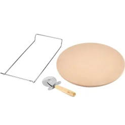 Kamień do pizzy ze stojakiem i radełkiem Konighoffer 33 cm