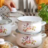 Komplet garnków emaliowanych Tadar Herbal 8 elementów