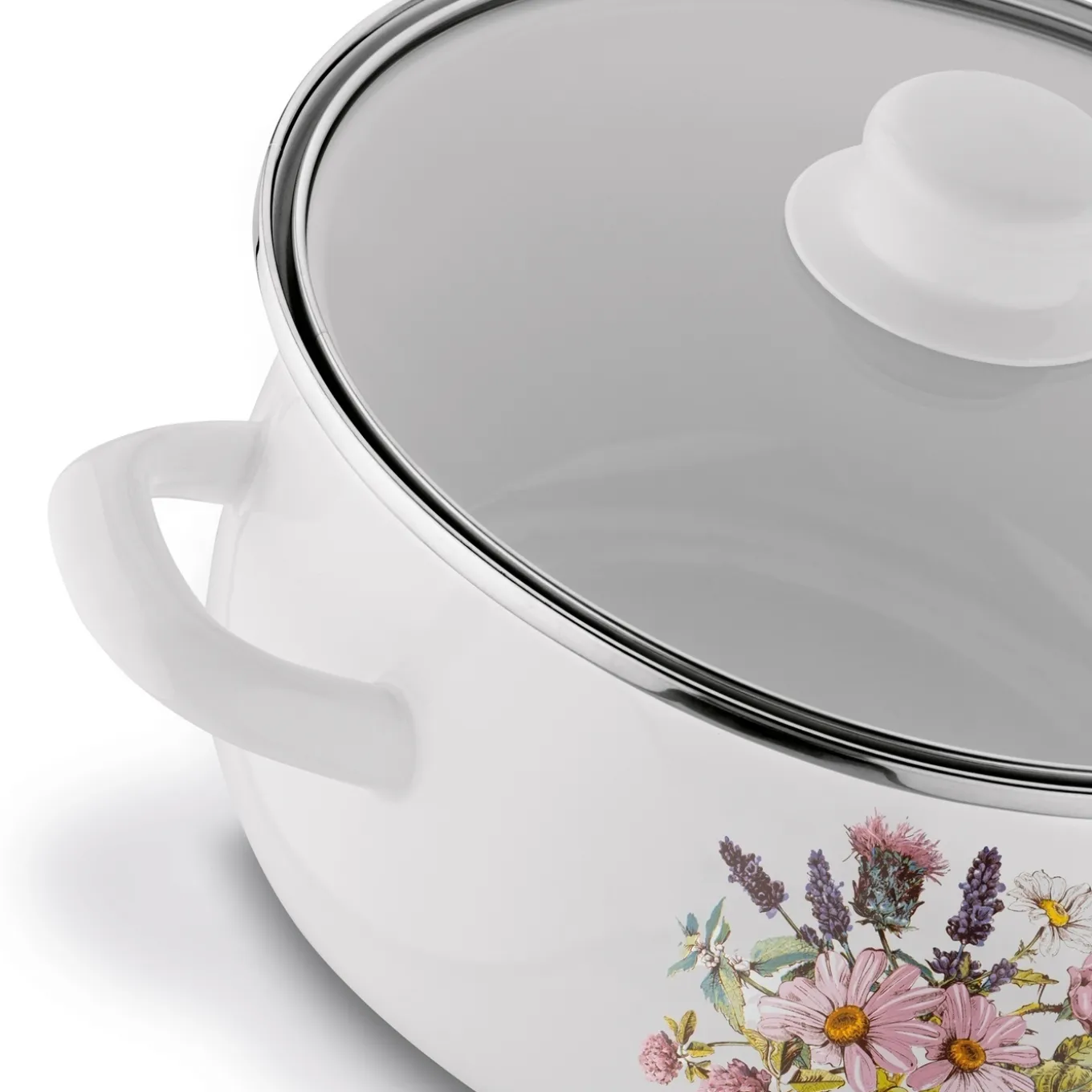 Komplet garnków emaliowanych Tadar Herbal 8 elementów