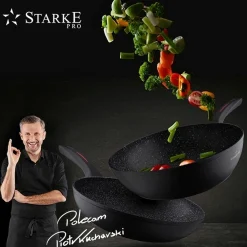 Komplet garnków i patelni z ceramiczną powłoką Starke Pro Piccante 11 elementów