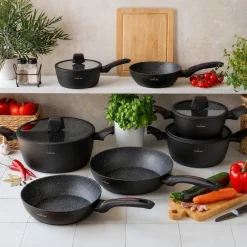 Komplet garnków i patelni z powłoką ceramiczną Starke Pro Piccante 11 elementów