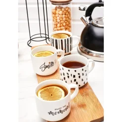 Komplet kubków na stojaku Tadar Decor 300 ml 4 sztuki