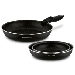 Komplet patelni z odpinaną rączką Konighoffer Spinel Black 20 cm 24 cm 28 cm bez indukcji