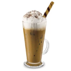 Komplet 6 szklanek do kawy Tadar Latte Anastazja 300 ml i 6 łyżeczek koktajlowych