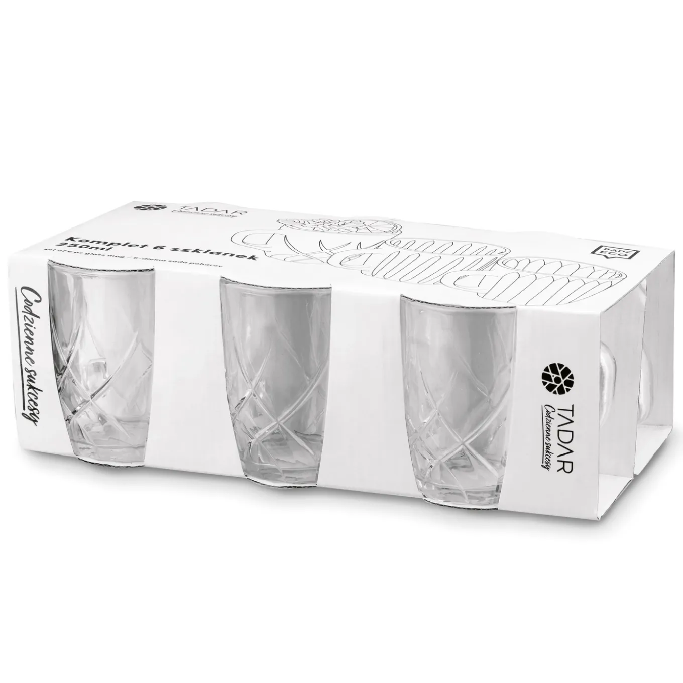Komplet szklanek Tadar Zula 250 ml 6 sztuk