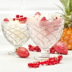 Komplet 6 szklanych pucharków deserowych Tadar Helado 400 ml