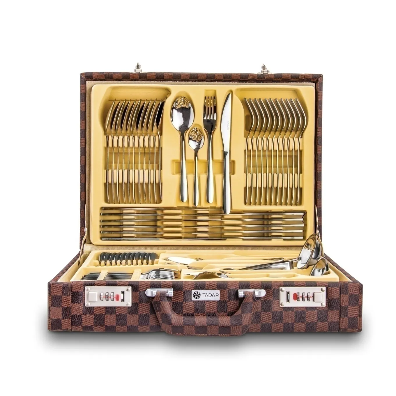 Komplet sztućców w walizce dla 12 osób Tadar Leros 72 elementy