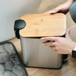 Kosz na śmieci z pedałem Konighoffer Slim 5 l srebrny