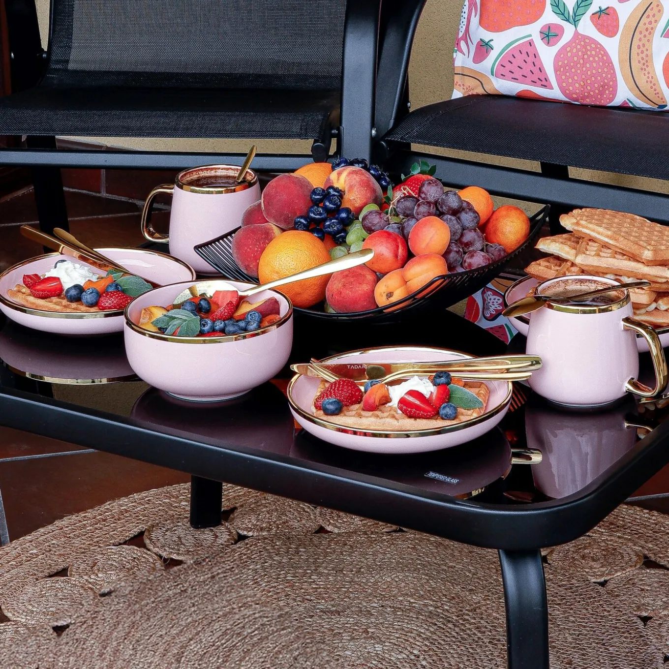 Koszyk na owoce Tadar Della 31 x 23 x 10 cm czarny