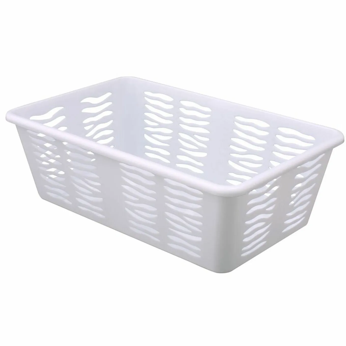 Koszyk plastikowy uniwersalny Branq Zebra 25 x 15,8 x 8,1 cm biały