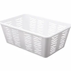 Koszyk plastikowy uniwersalny Branq Zebra 30 x 20 x 11,1 cm biały