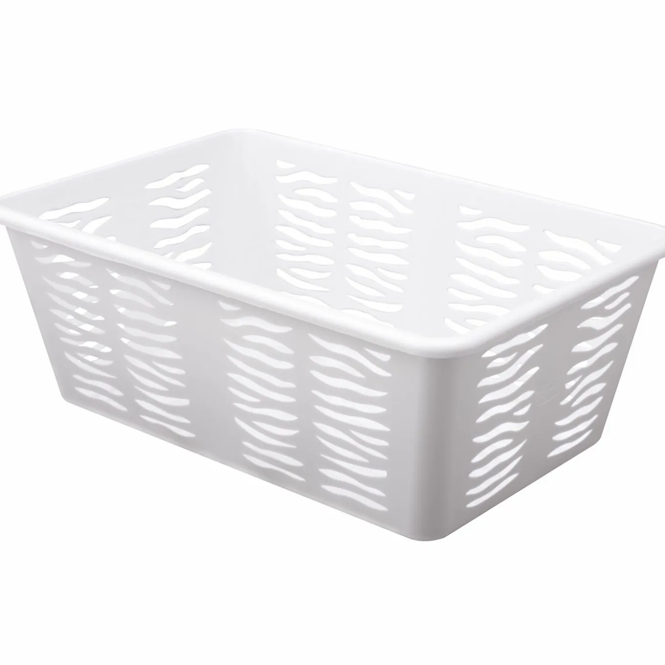 Koszyk plastikowy uniwersalny Branq Zebra 30 x 20 x 11,1 cm biały