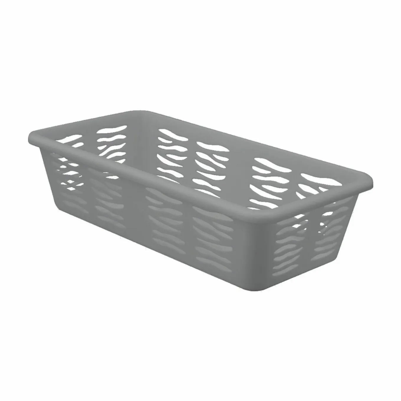 Koszyk plastikowy uniwersalny Branq Zebra 19,7 x 10 x 5 cm szary