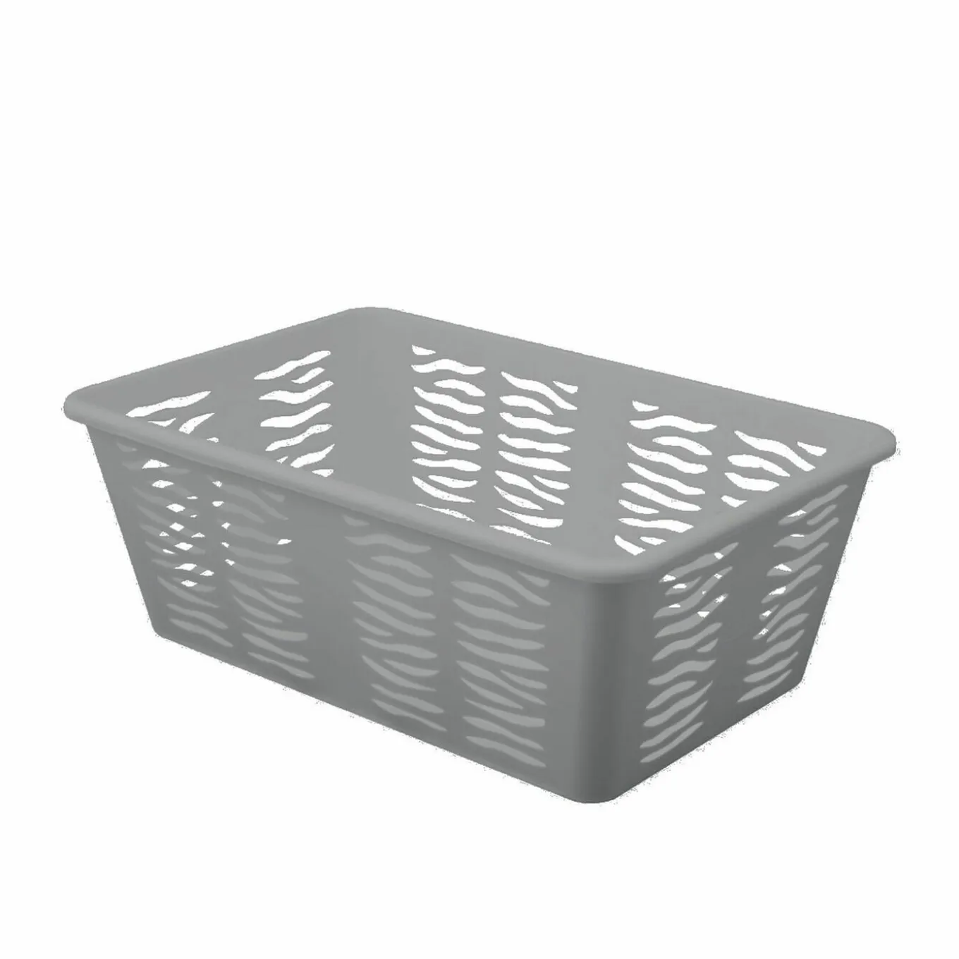 Koszyk plastikowy uniwersalny Branq Zebra 30 x 20 x 11,1 cm szary
