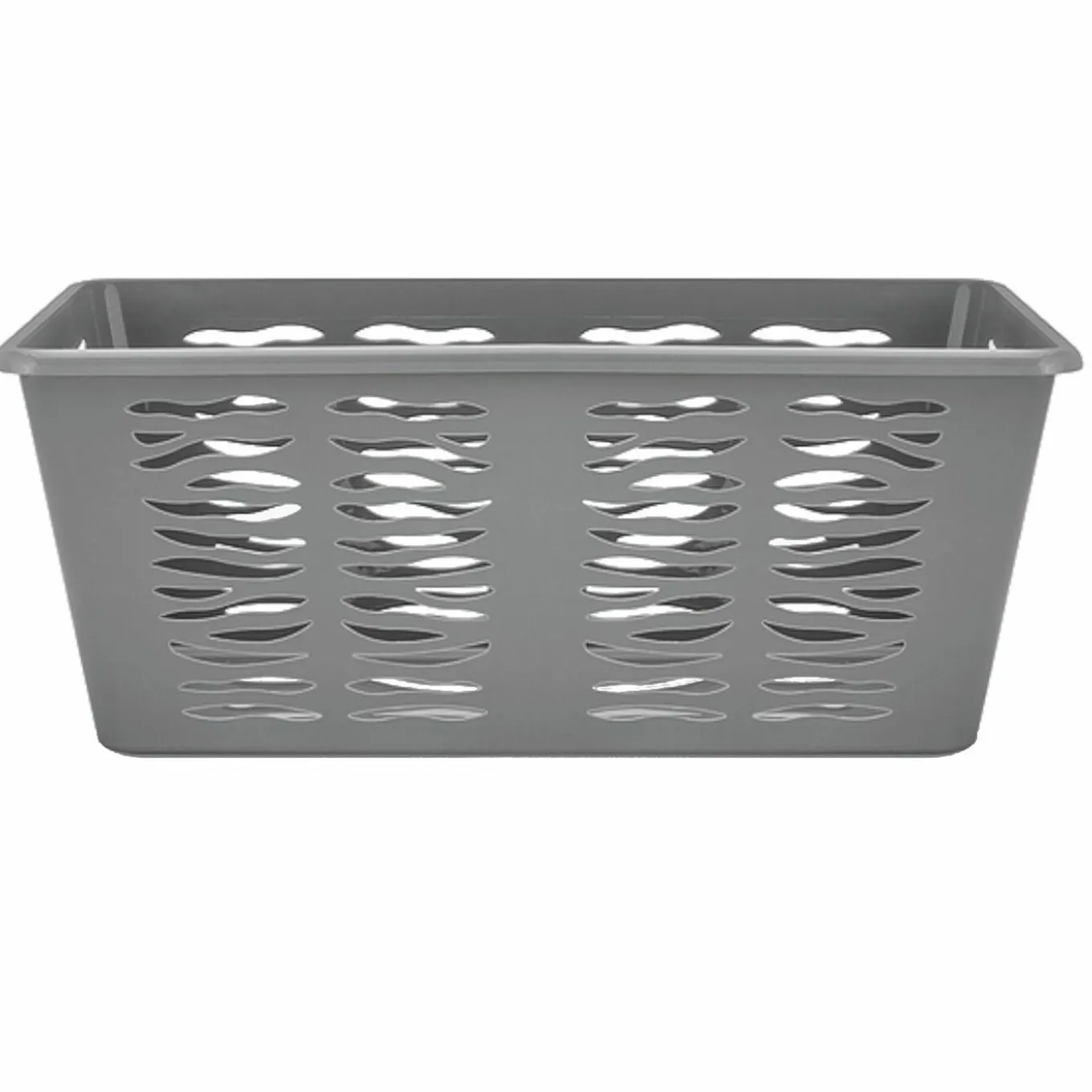 Koszyk plastikowy uniwersalny Branq Zebra 36,4 x 25,4 x 14,5 cm szary