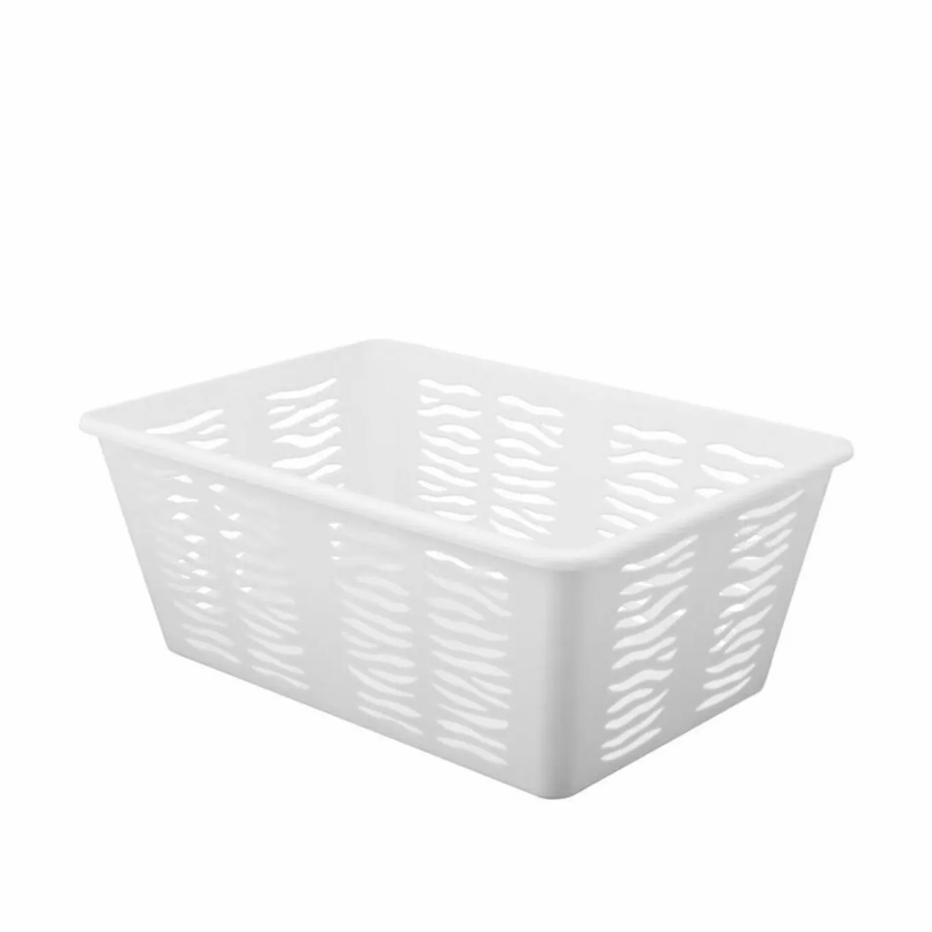Koszyk plastikowy uniwersalny Branq Zebra 36,4 x 25,4 x 14,5 cm biały