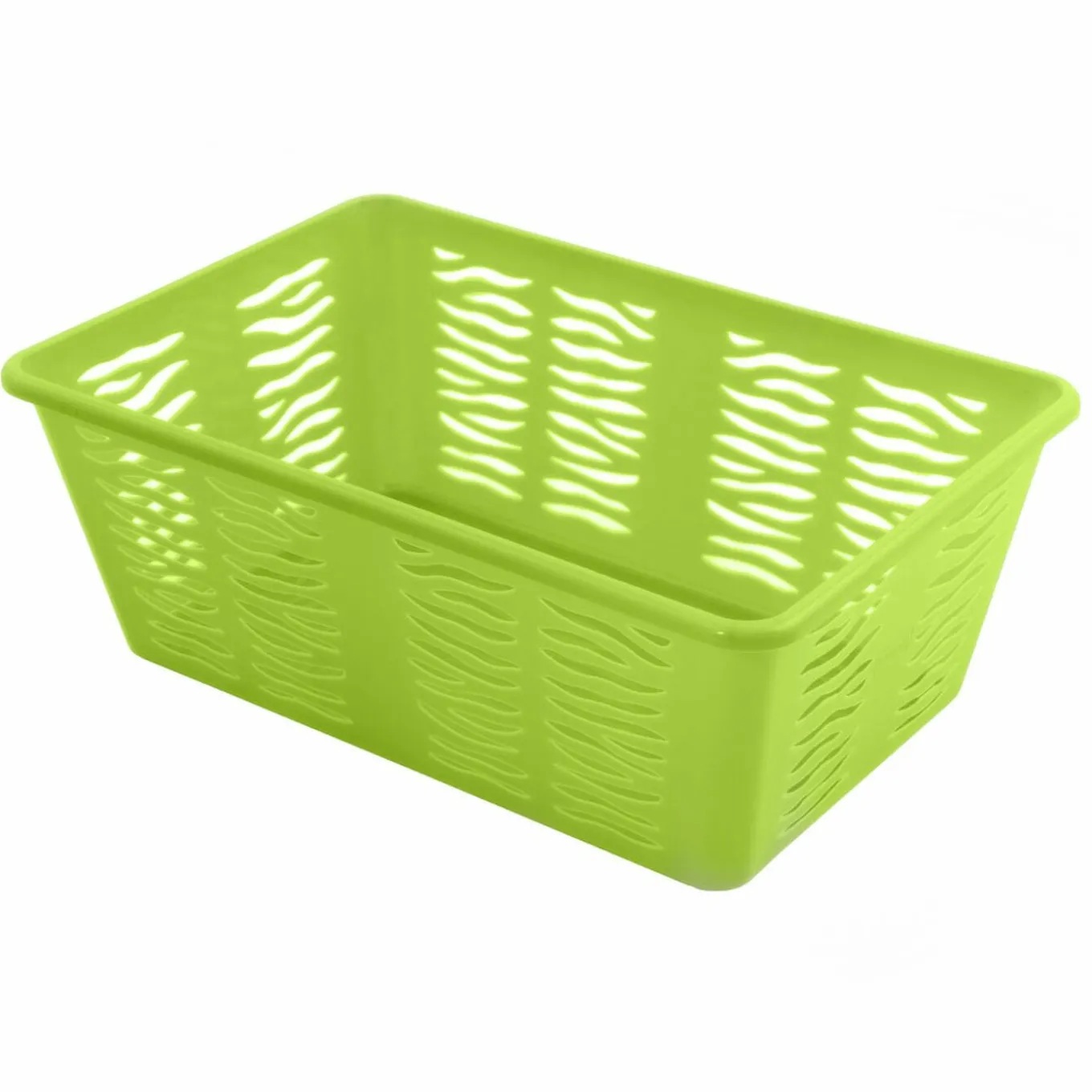 Koszyk plastikowy uniwersalny Branq Zebra 30 x 20 x 11,1 cm zielony