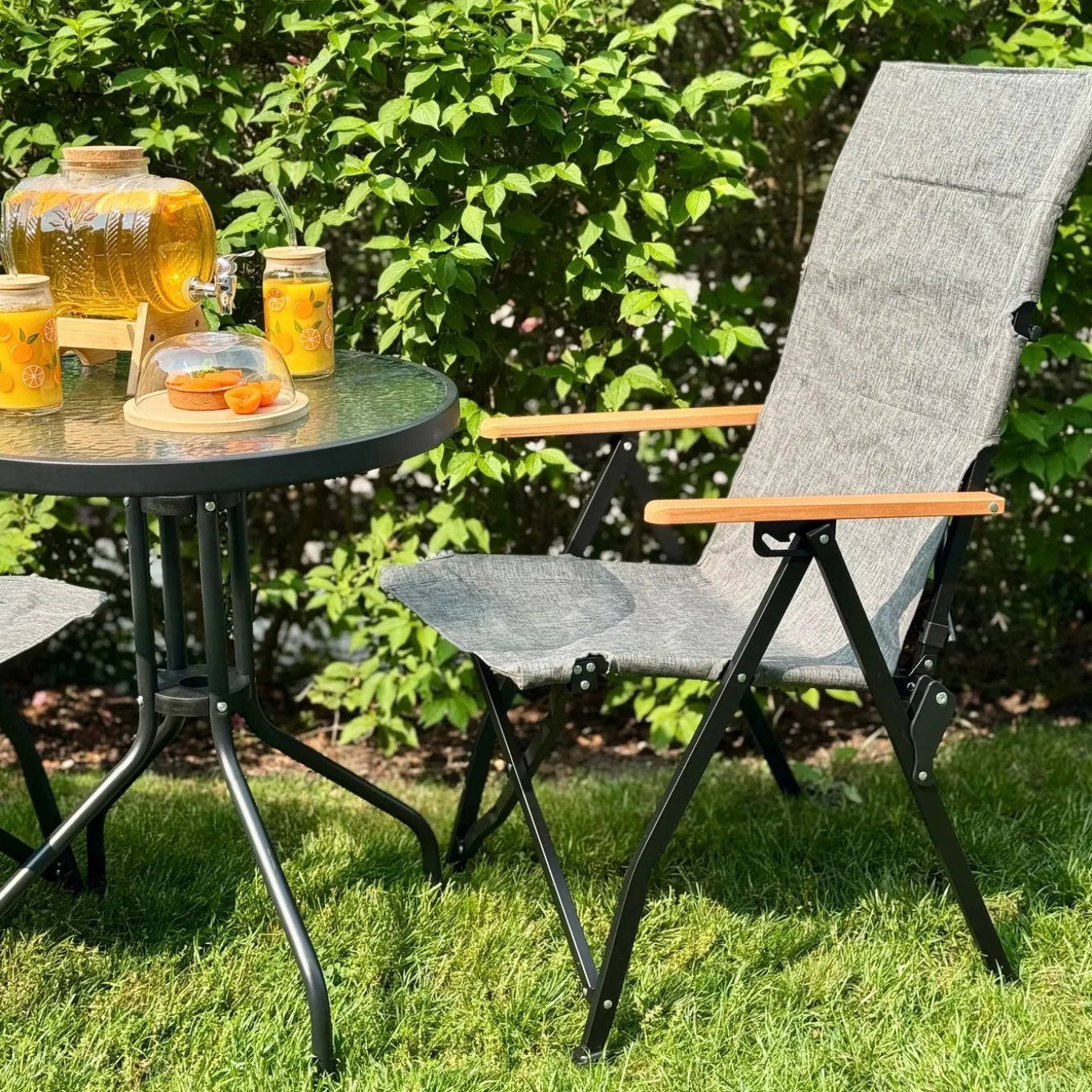 Krzesło ogrodowe turystyczne z torbą Tadar Outdoor 3 pozycje 59 x 67 x 100 cm