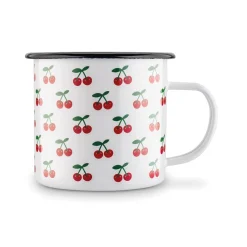 Kubek emaliowany retro Tadar Wiśnie 500 ml