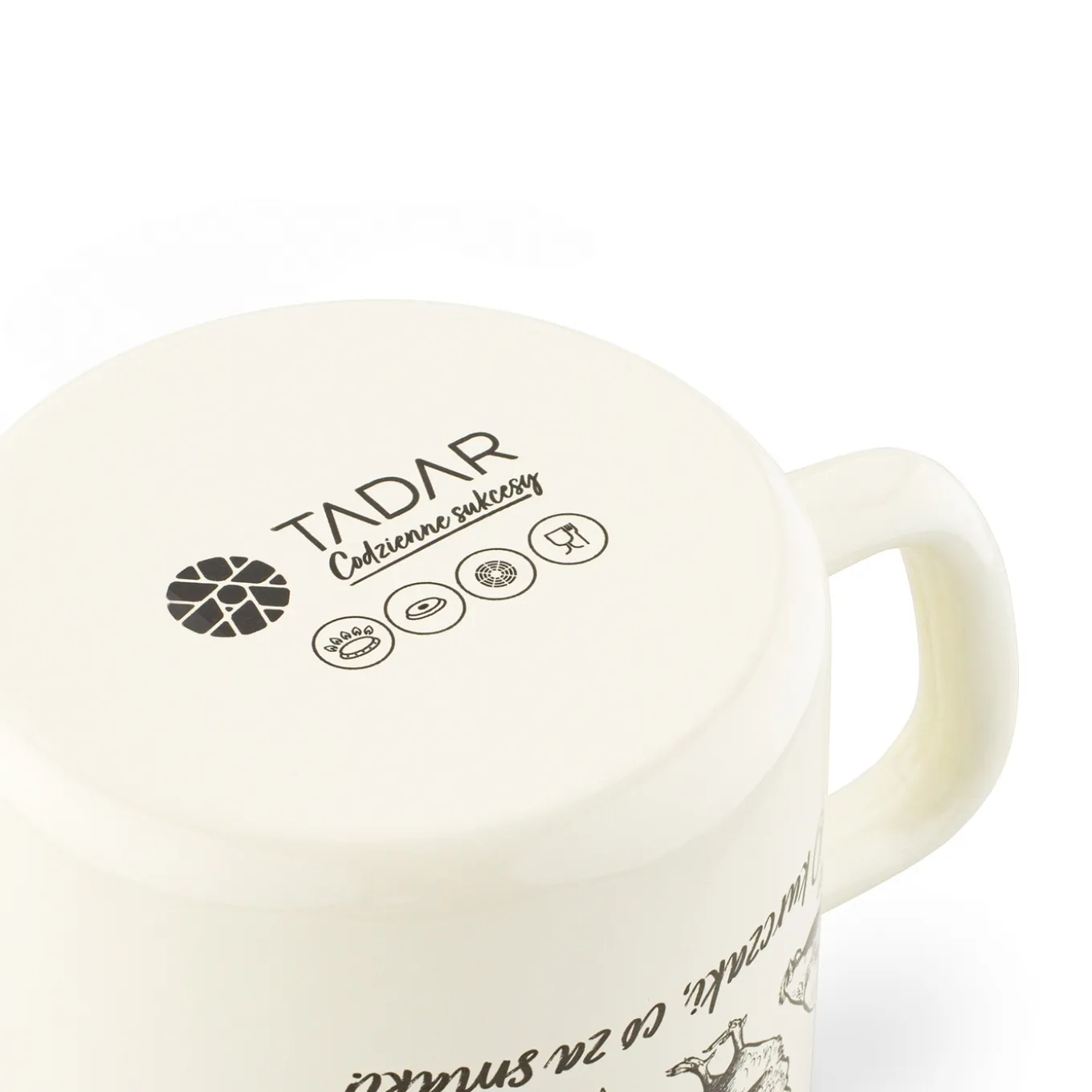 Kubek emaliowany retro z pokrywką Tadar O Kurczaki 1400 ml
