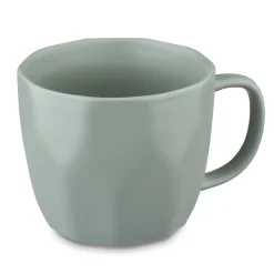 Kubek porcelanowy do kawy i herbaty Tadar Geometric 400 ml zielony