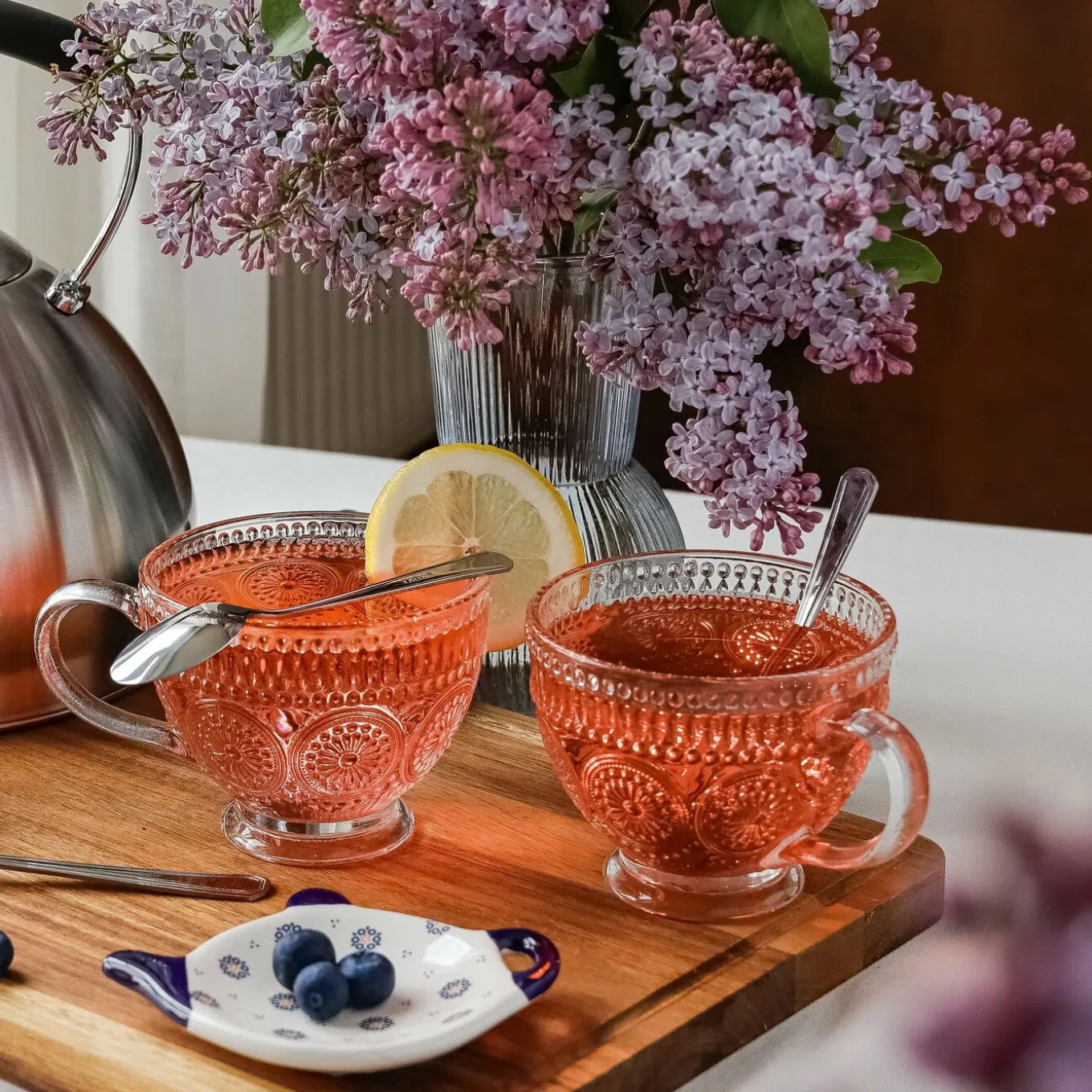 Kubki szklane filiżanki Tadar Laura 400 ml 6 sztuk