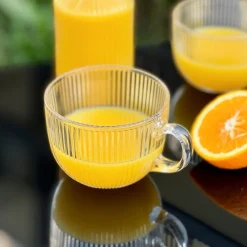 Kubki szklane Tadar Jumbo Paski 450 ml 6 sztuk