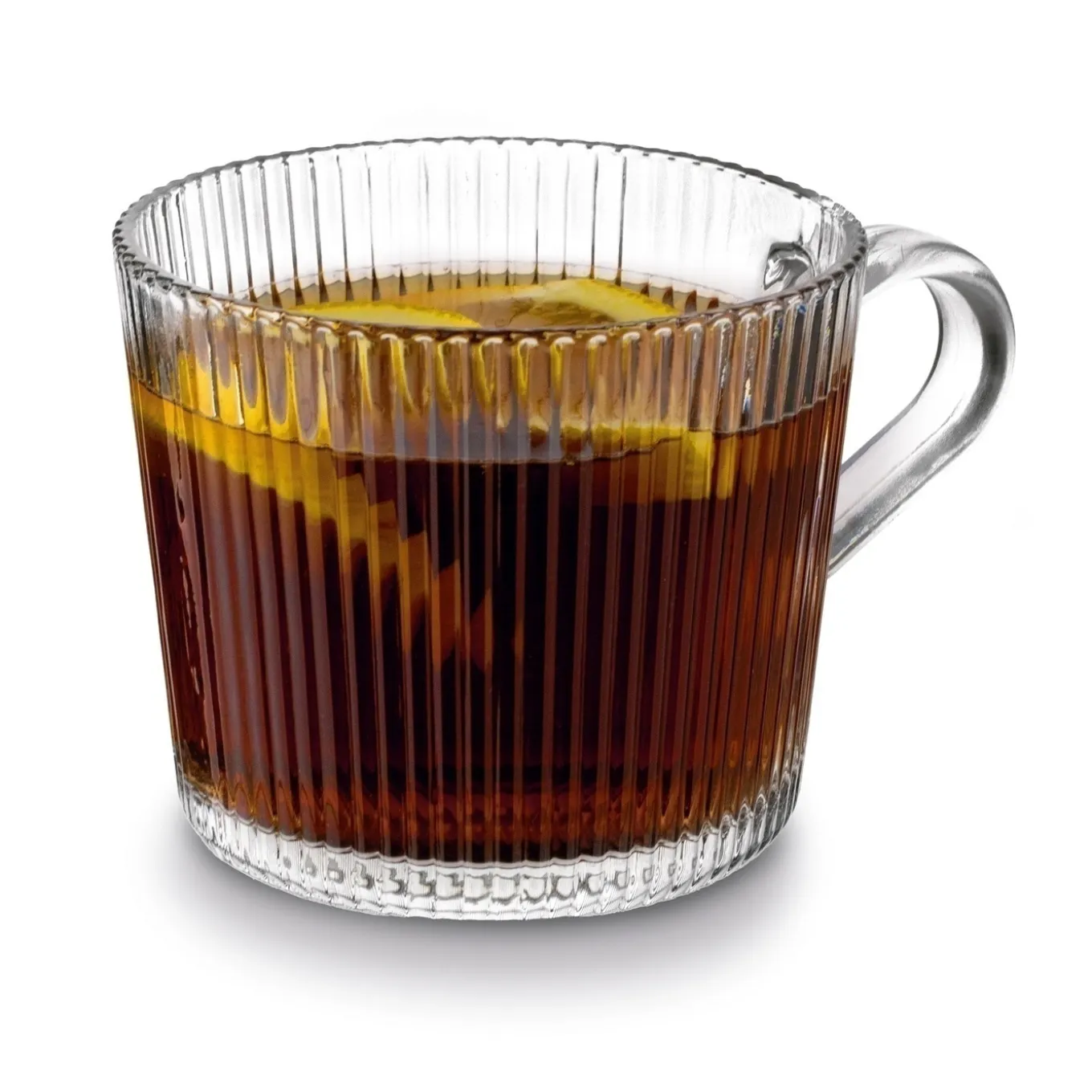 Kubki szklane Tadar Sue 400 ml 6 sztuk i 6 podkładek korkowych