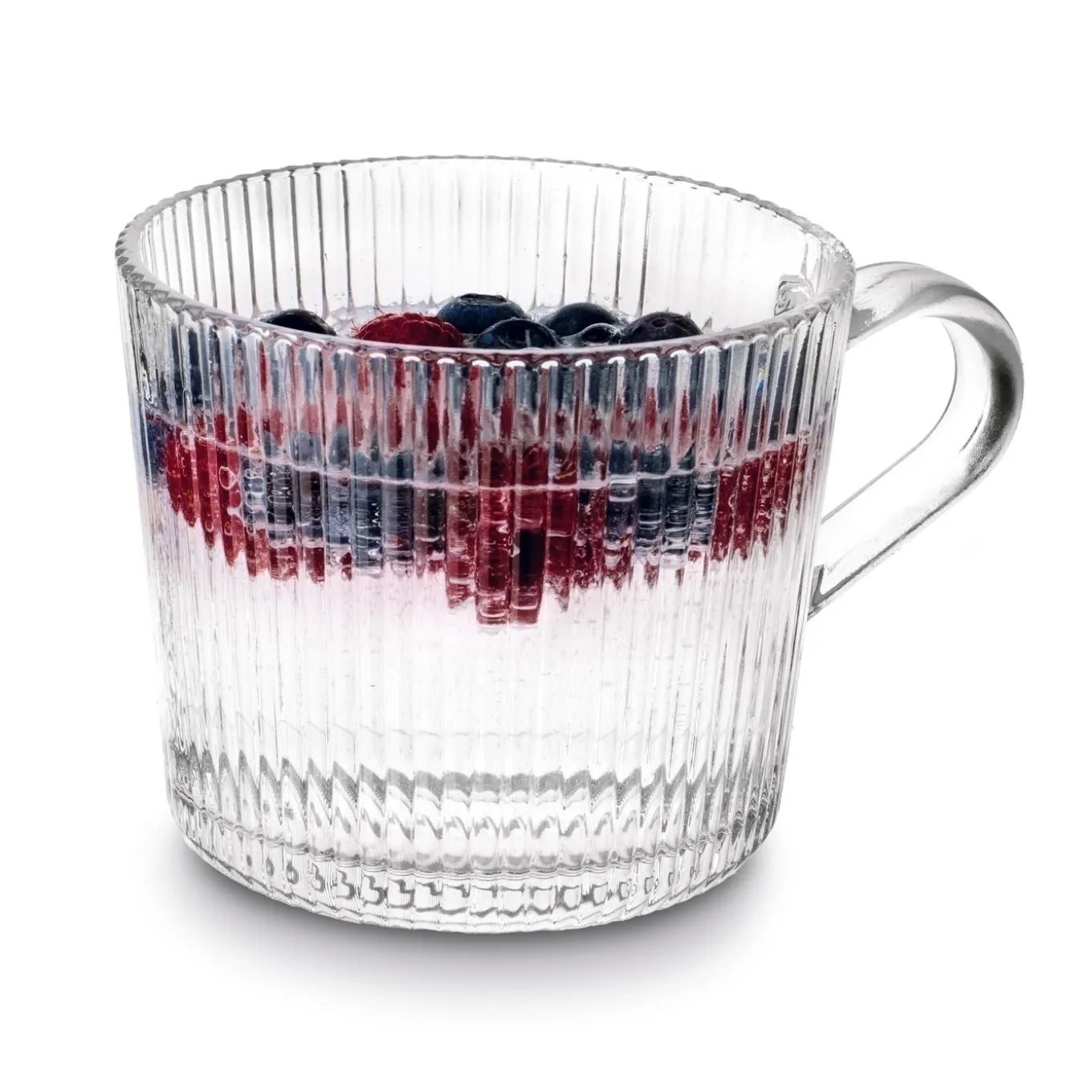 Kubki szklane Tadar Sue 400 ml 6 sztuk i 6 podkładek korkowych