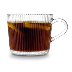 Kubki szklane Tadar Sue 400 ml 6 sztuk i 6 podkładek korkowych