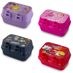 Lunch box z przegródkami widelcem i nożem dla dzieci Tuffex 12,5 x 17 x 9 cm mix kolorów