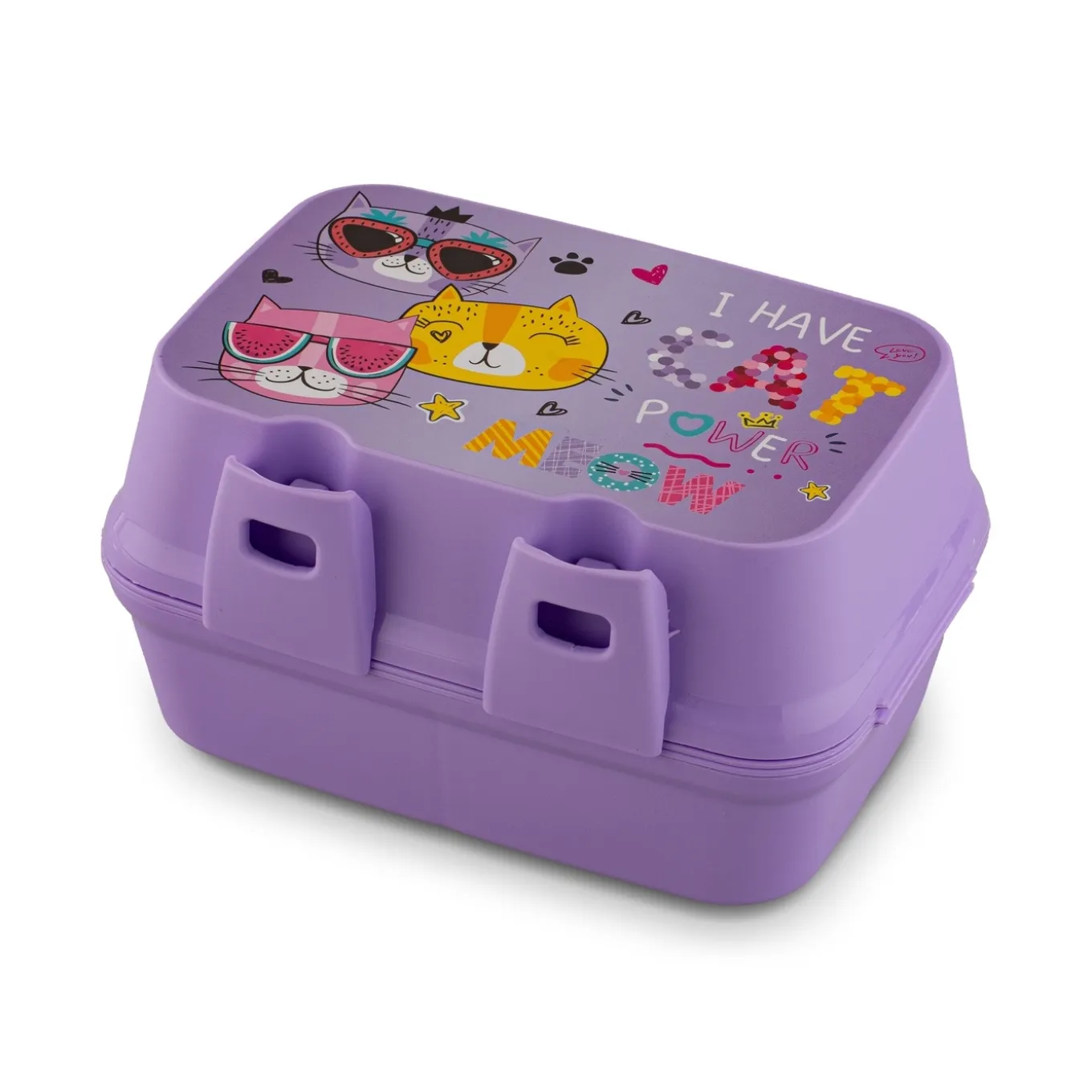 Lunch box z przegródkami widelcem i nożem dla dzieci Tuffex 12,5 x 17 x 9 cm mix kolorów