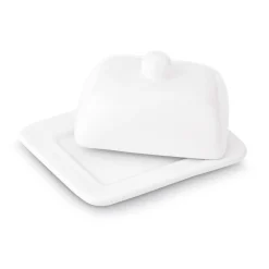 Maselniczka ceramiczna z pokrywką Tadar 16 x 13 x 8,5 cm biała