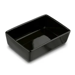 Maselniczka porcelanowa NBC z pokrywką i nożykiem Konighoffer 15,8 x 11 x 6 cm czarna
