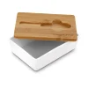 Maselniczka porcelanowa NBC z pokrywką i nożykiem Konighoffer 15,8 x 11 x 6 cm biała
