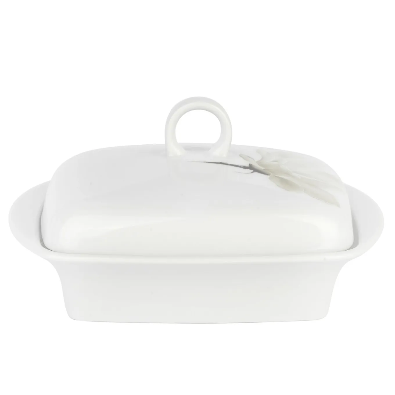 Maselniczka porcelanowa z pokrywką Lubiana Magnolia 16,8 x 12,3 x 8,8 cm