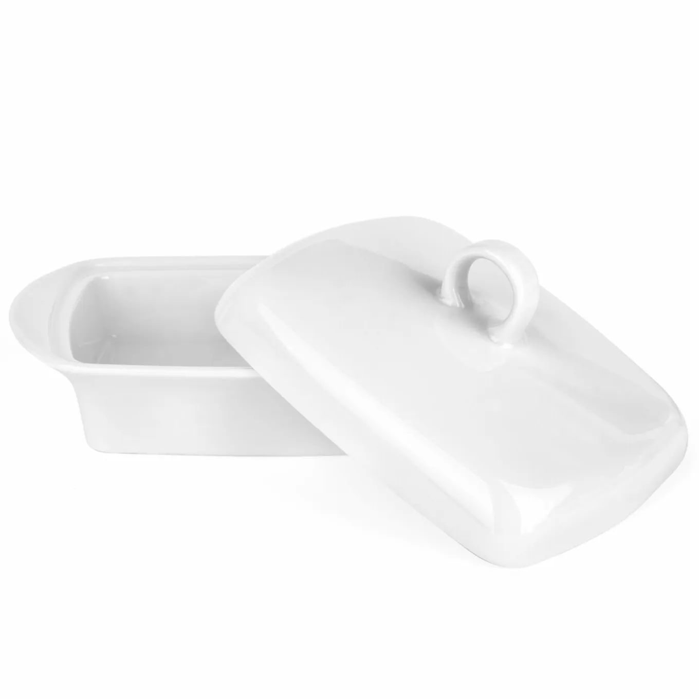 Maselniczka porcelanowa z pokrywką Lubiana 12,3 x 16,8 x 8,8 cm