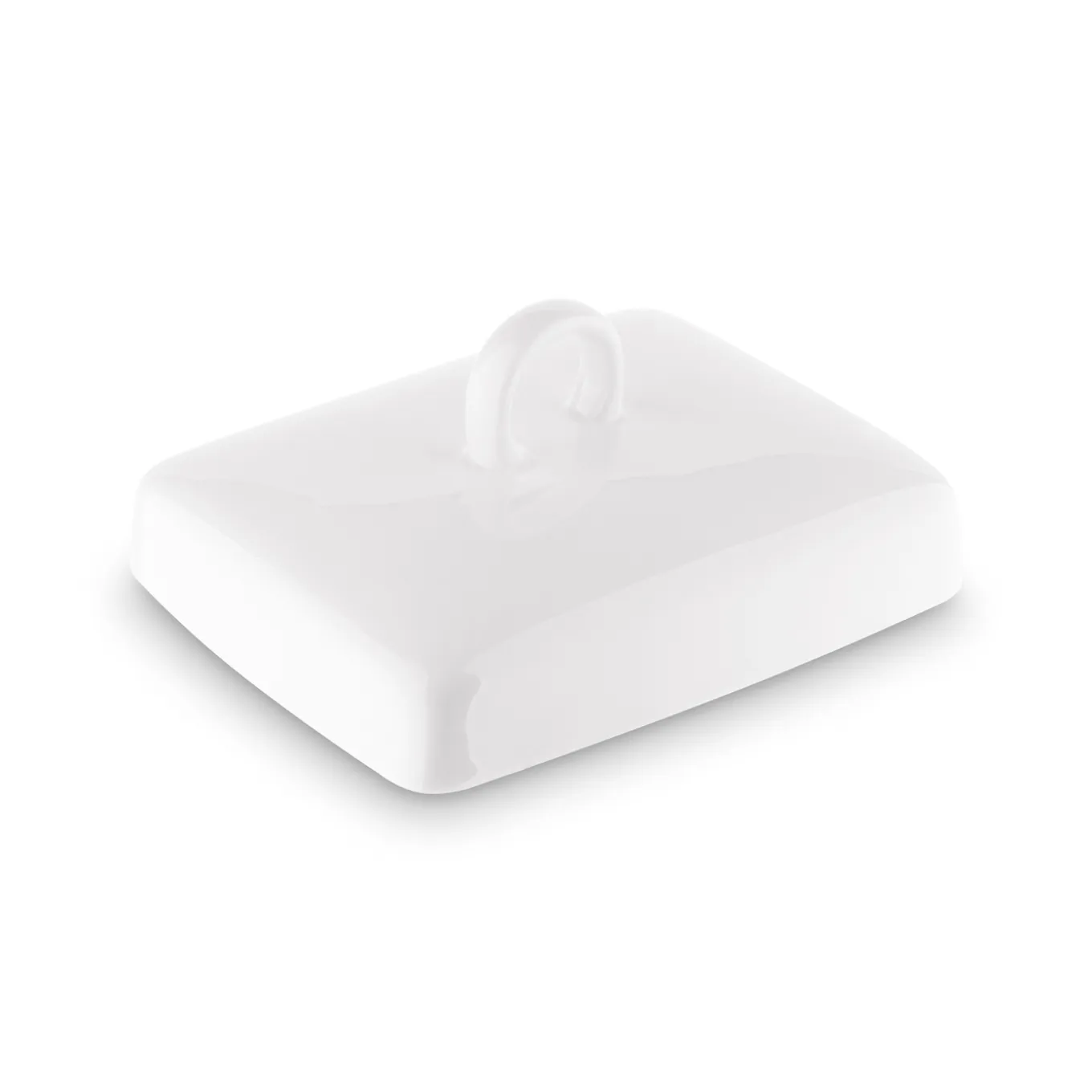 Maselniczka porcelanowa z pokrywką Tadar Ceramic 16,5 x 12 cm biała