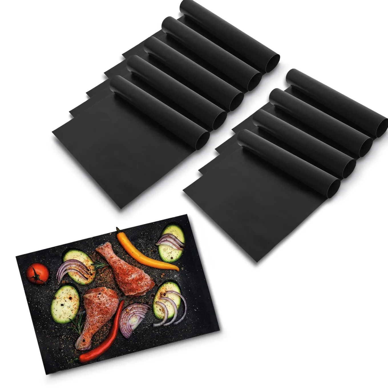 Maty grillowe Tadar BBQ 40 x 33 cm prostokątne 10 sztuk