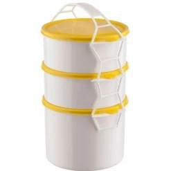 Menażka turystyczna z tworzywa sztucznego Katex 3 poziomy mix kolorów