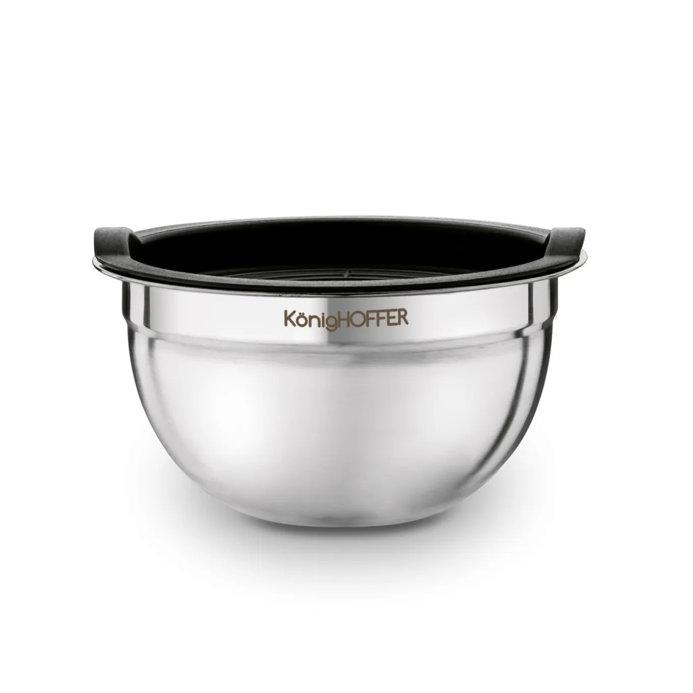 Miski nierdzewne z pokrywkami Konighoffer 16 cm 20 cm 24 cm satyna