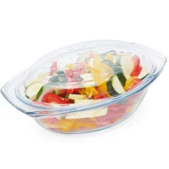 Naczynie żaroodporne owalne z pokrywą Termisil Grill&Drop 2,9 l