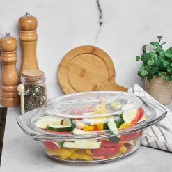 Naczynie żaroodporne owalne z pokrywą Termisil Grill&Drop 2,9 l