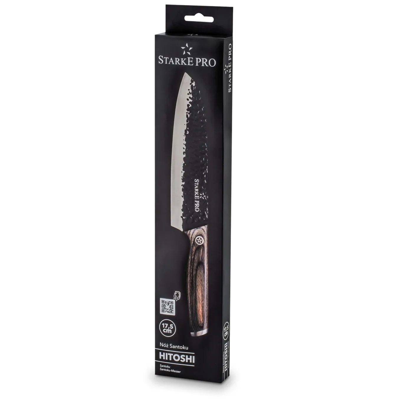 Nóż Santoku z twardej stali Starke Pro Hitoshi 17,5 cm
