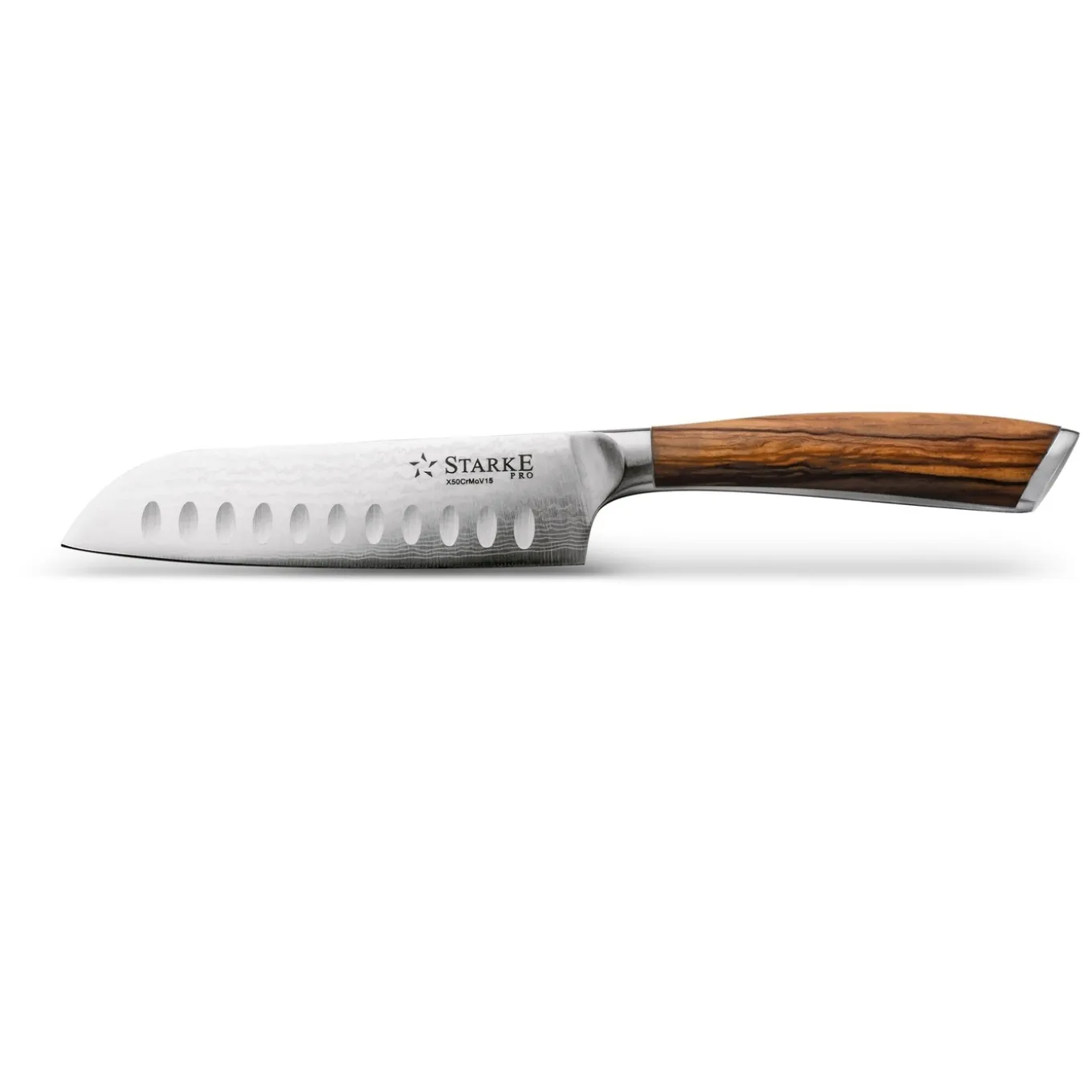 Nóż Santoku z twardej stali Starke Pro Keiko Yoko 12,5 cm