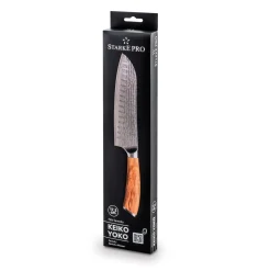 Nóż Santoku z twardej stali Starke Pro Keiko Yoko 17,5 cm